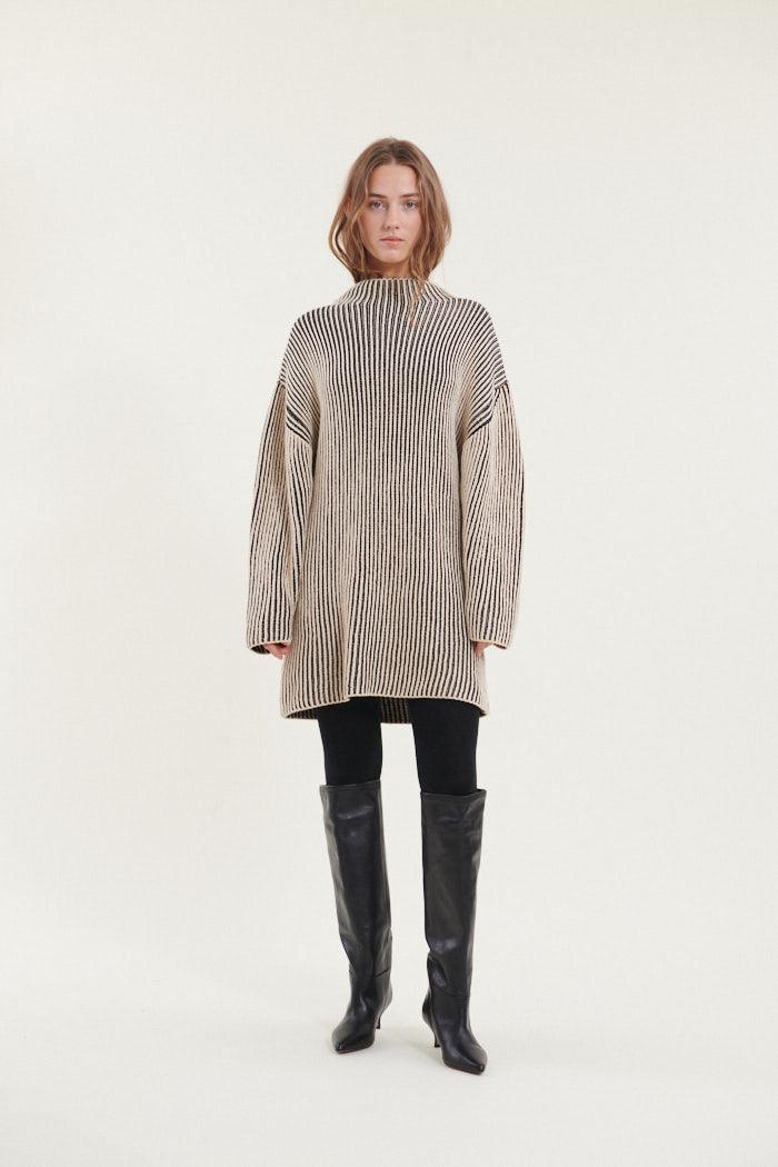 Basic Apparel Winie Long 2 Colored Kjoler 741 Black / Birch